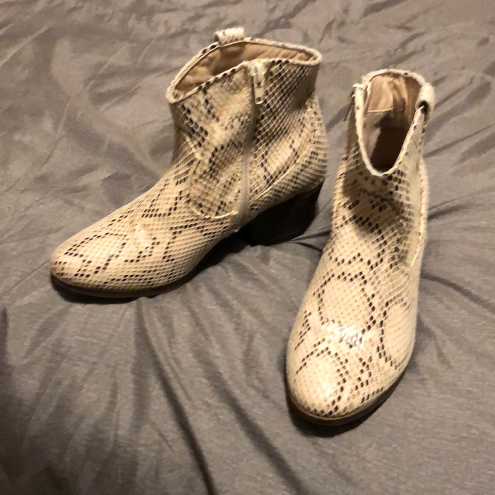 True Craft faux snake skin bootie